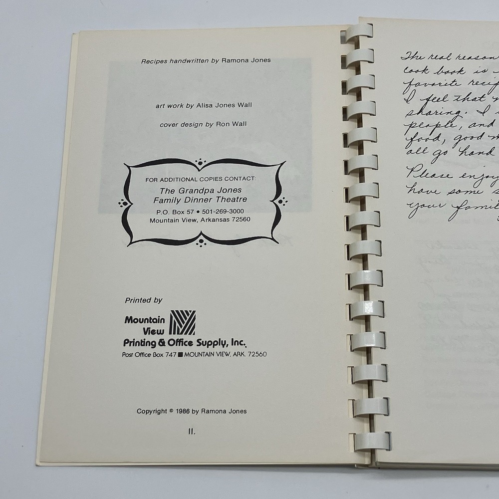 Ramona Jones Recipes from the Grandpa Jones Family Dinner Theatre Cookbook AR - Picture 5 of 16